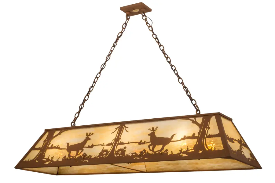 The Meyda Tiffany - Deer At Lake by Meyda Lighting