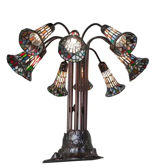 The Meyda Tiffany - Stained Glass Pond Lily by Meyda Lighting - Image 6