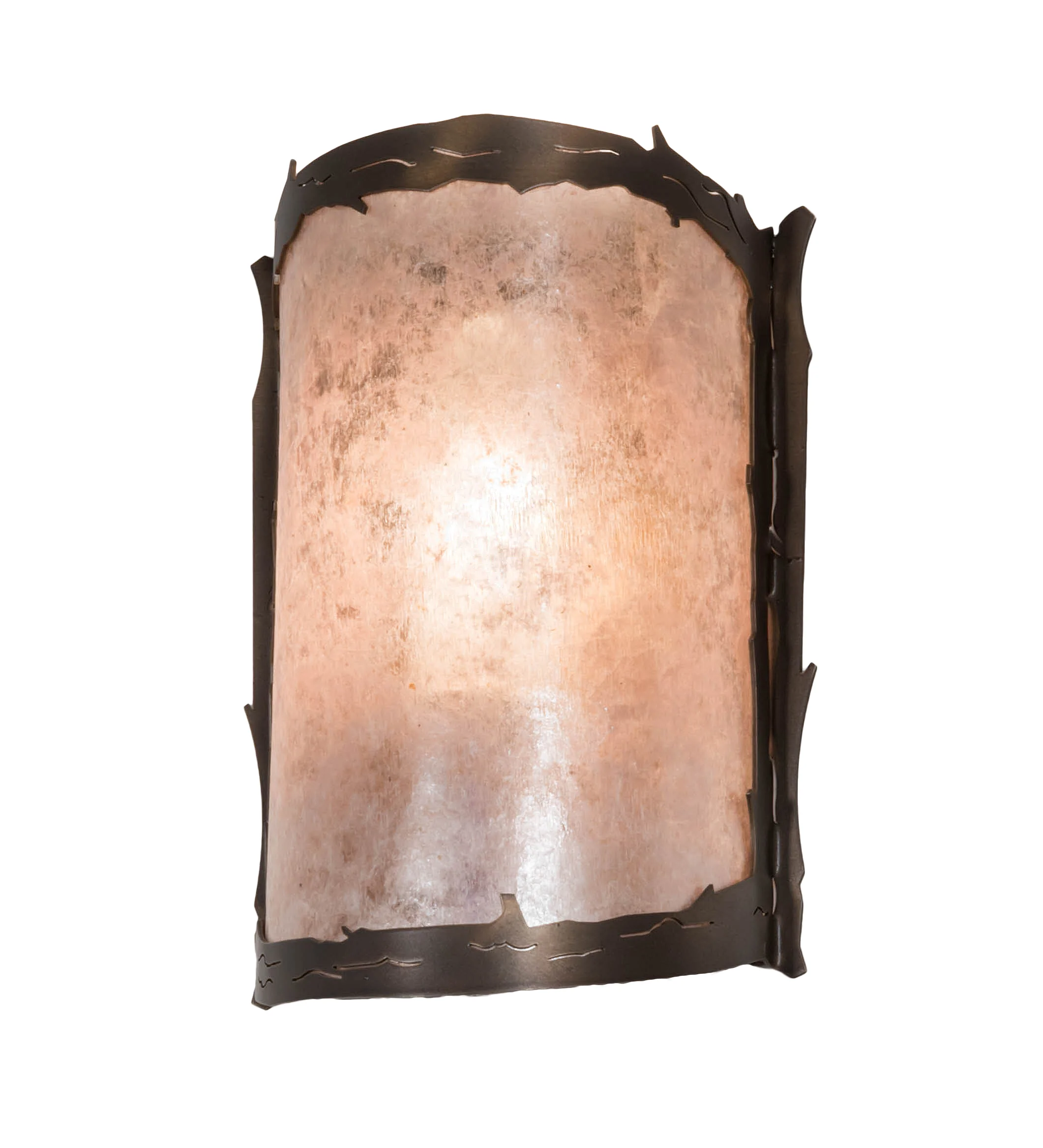Leaf Edge One Light Wall Sconce in Antique Copper