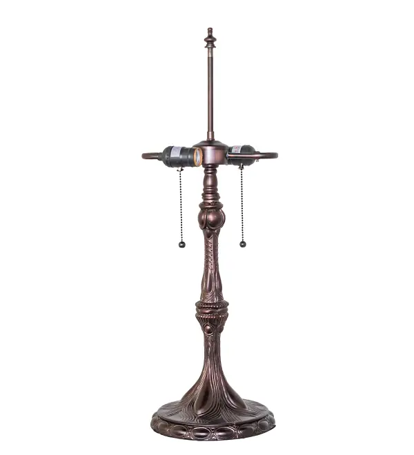 Every Meyda Tiffany item is a unique handcrafted work of art. Natural variations in the wide array of materials that we use to create each Meyda product make every item a masterpiece of its own. Photographs are a general representation of the product. Colors and designs will vary. Collection: Gypsy Finish: Mahogany Bronze Width: 8.25" Height: 25.00" Length: 8.25" Weight: 4.00 lb Number of Bulbs: 2 Maximum Wattage: 60.00 W Bulb Type: A19 Bulb Base: E26 Material: Zinc Country of Origin: CHINA Safety Listing: Damp Safety Rating: Damp