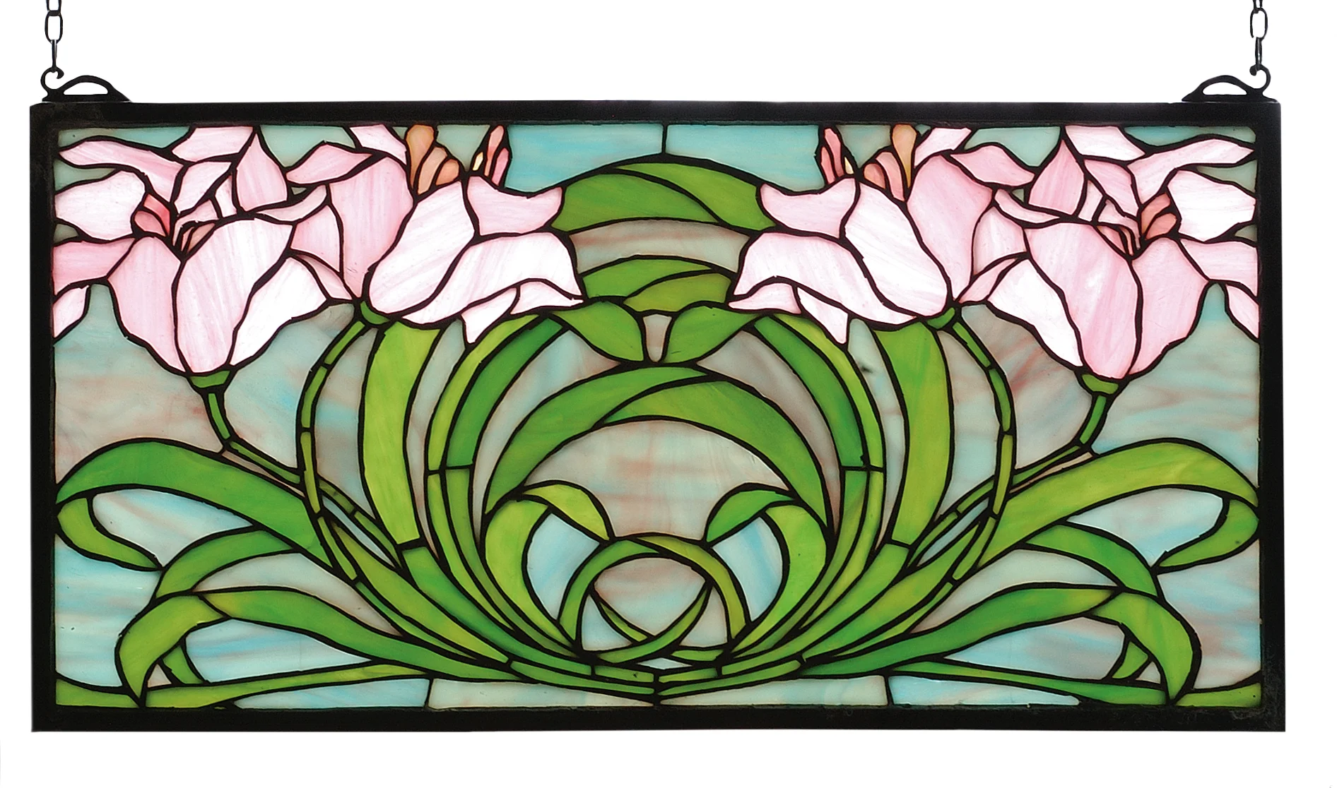 Calla Lily Window in Naw Pink Green