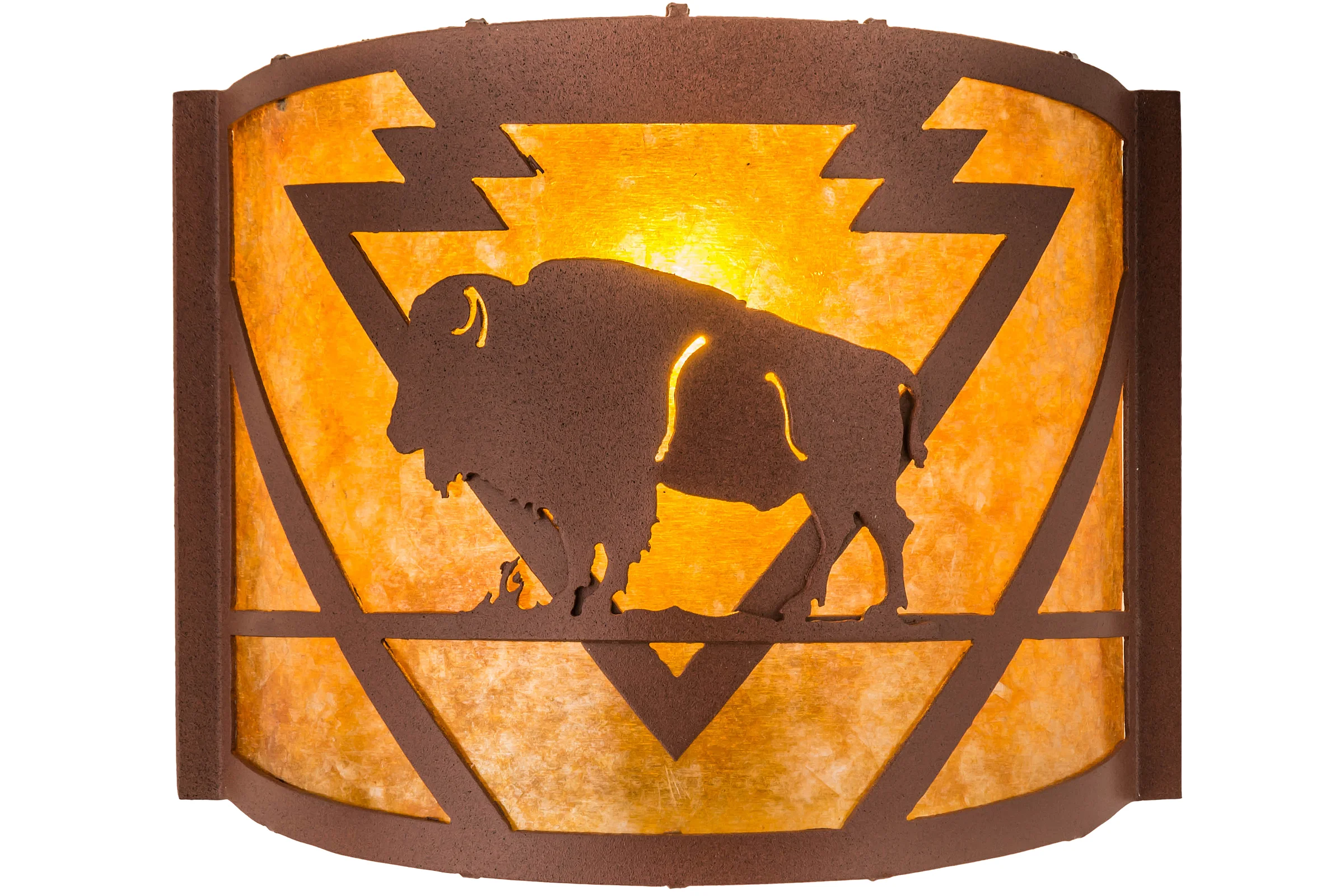 Lone Buffalo One Light Wall Sconce in Rust