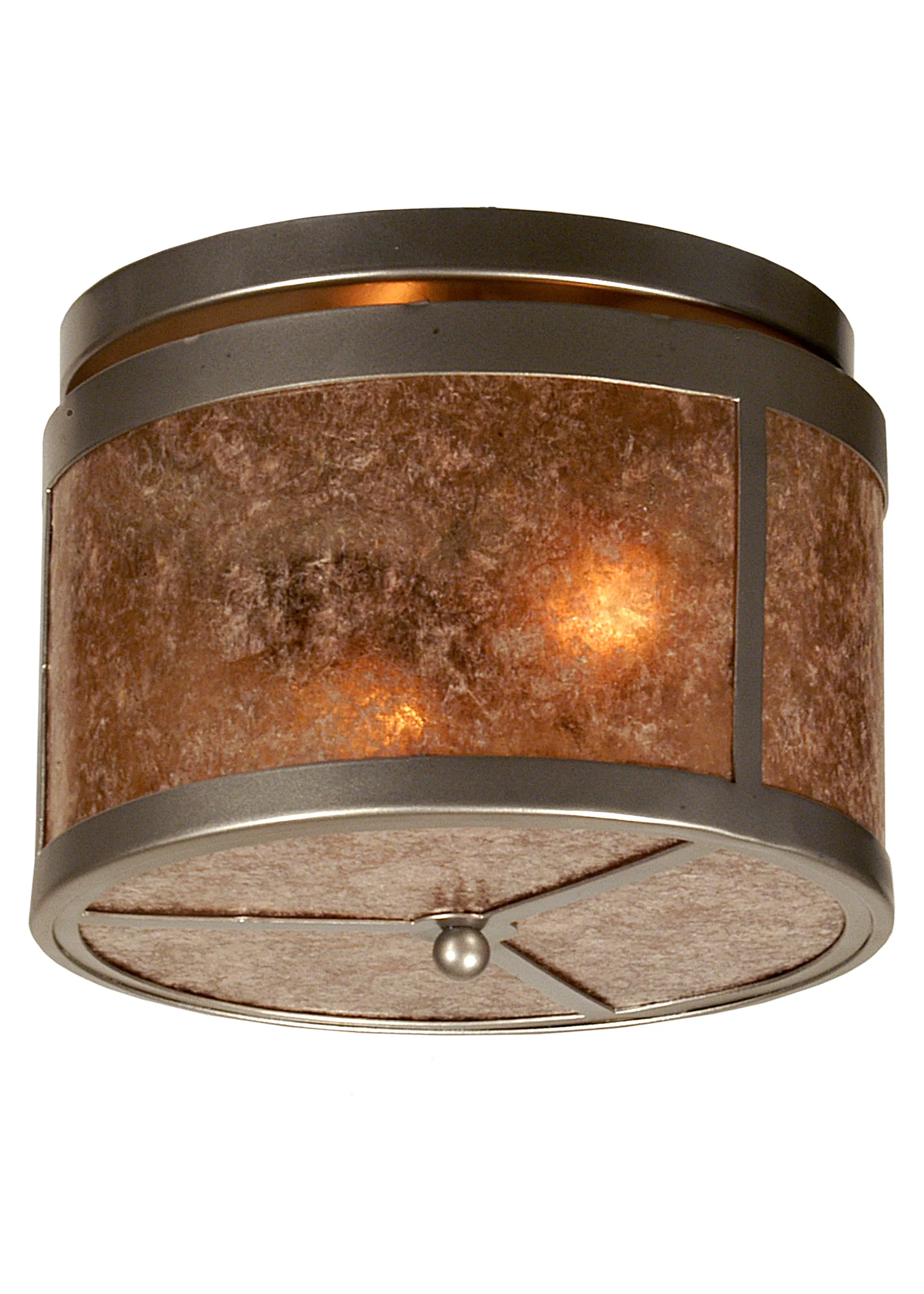 Smythe Craftsman Two Light Flushmount in Nickel