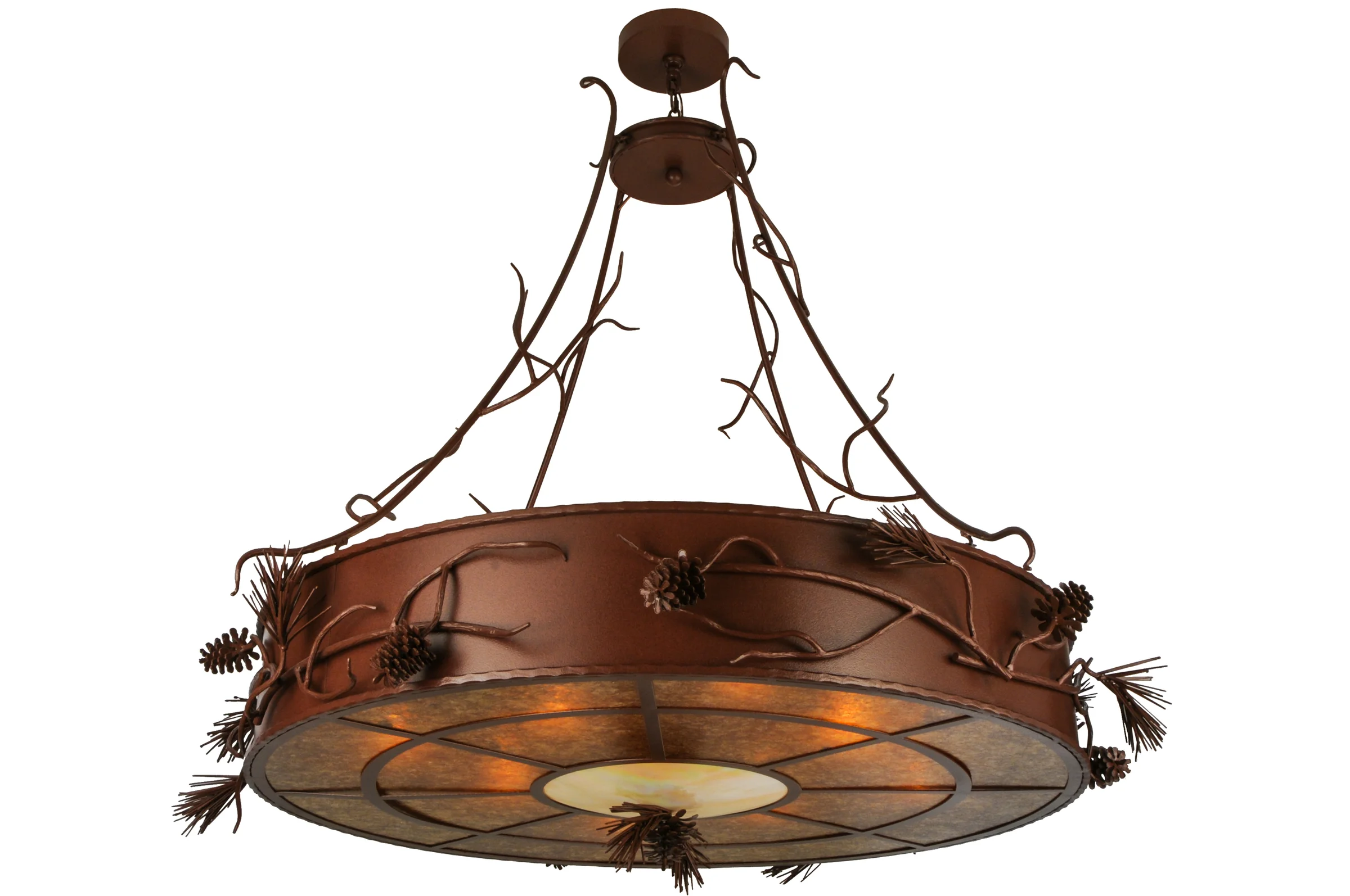58"W Woodland Pine Inverted Pendant