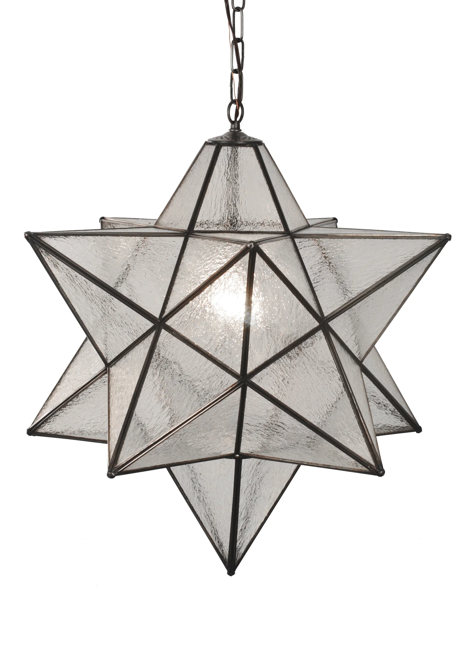 Moravian Star One Light Pendant in Antique