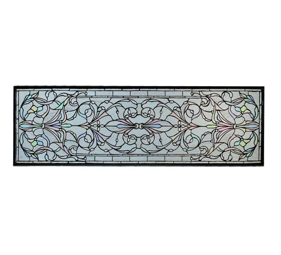 38"W X 12"H Versaille Transom Stained Glass Window