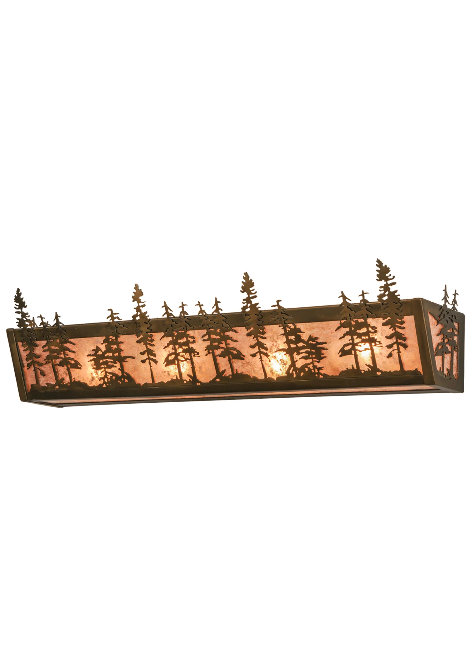 Tall Pines Four Light Vanity in Antique Copper