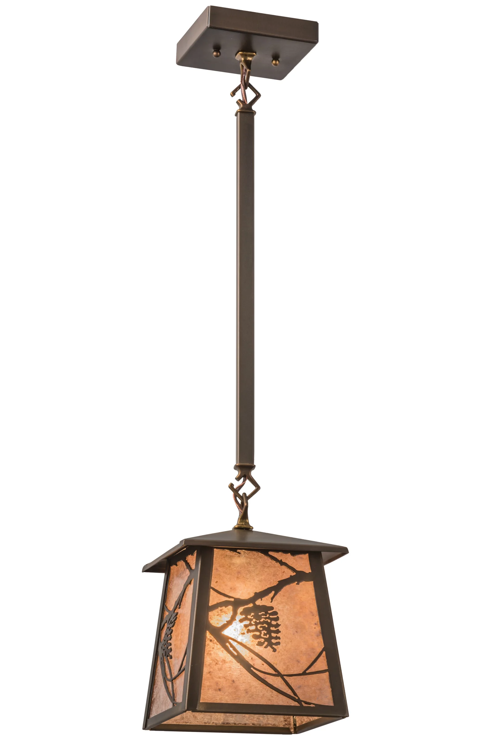 Whispering Pines One Light Mini Pendant in Antique Copper