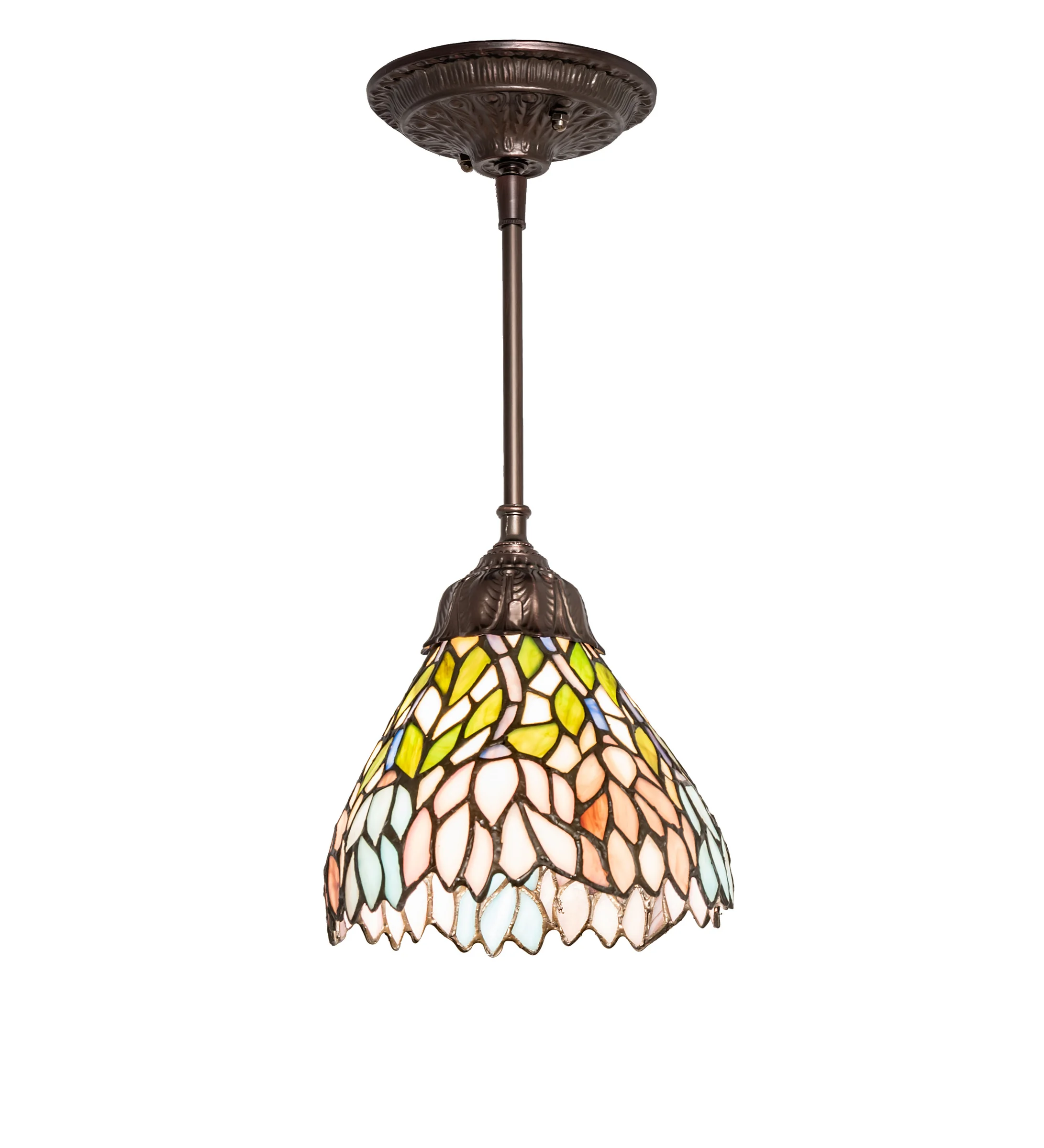 Wisteria One Light Mini Pendant in Mahogany Bronze