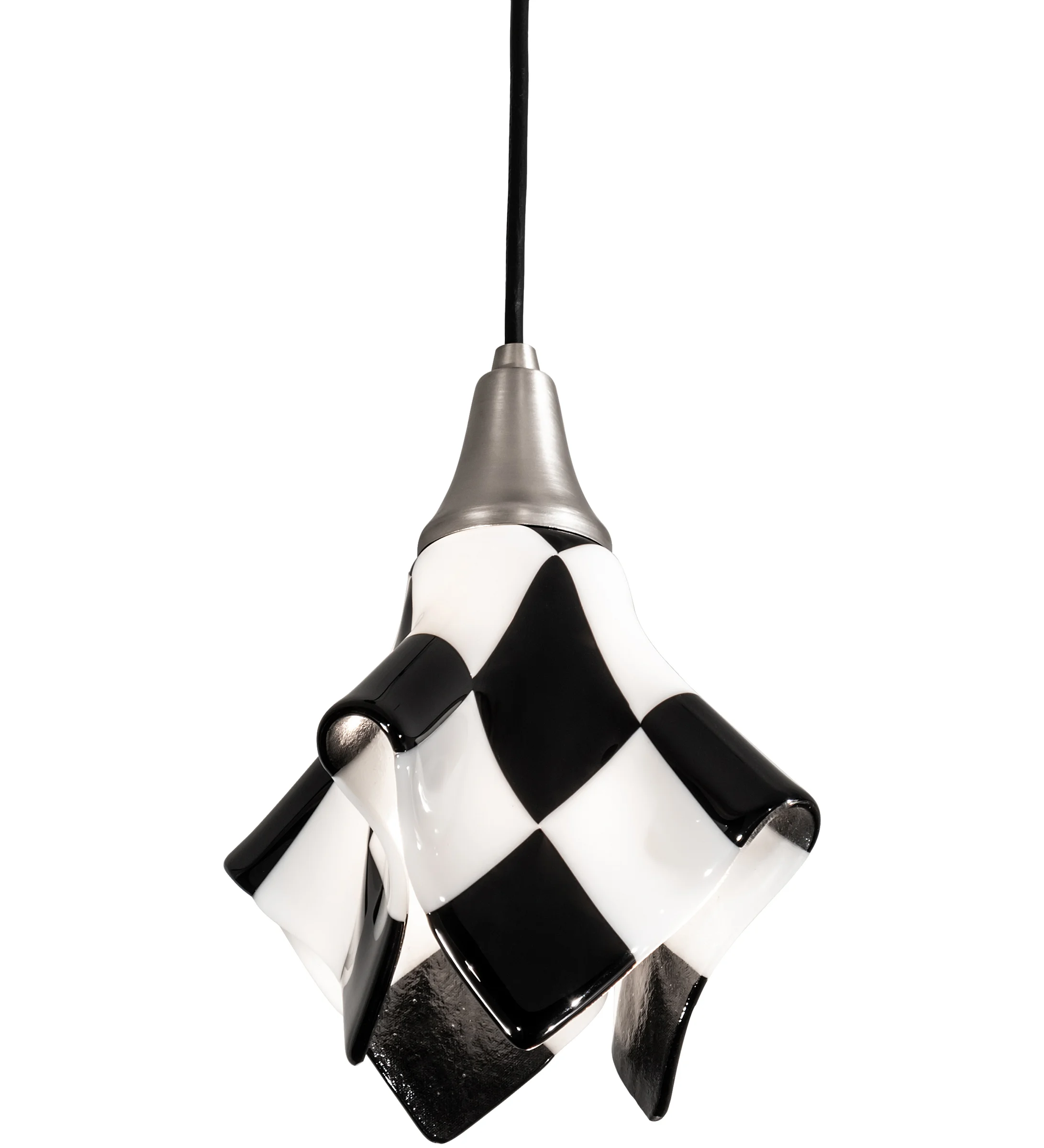 Handkerchief One Light Mini Pendant in Brushed Nickel