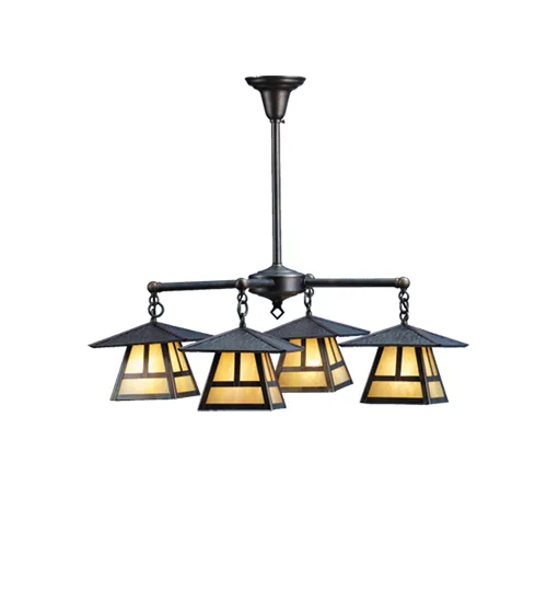 Stillwater Four Light Chandelier in Antique Brass