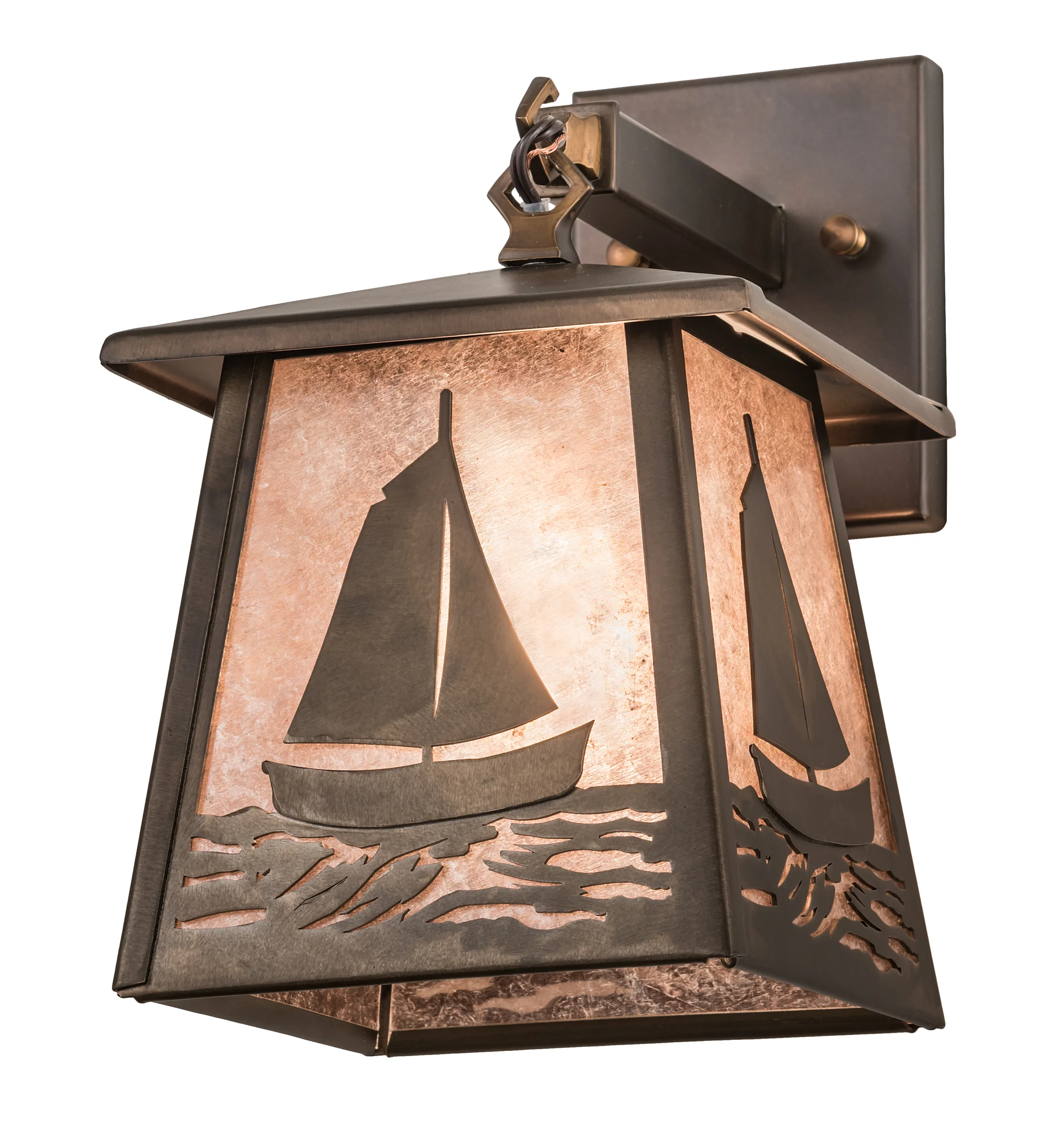 7" Wide Sailboat Hanging Wall Sconce