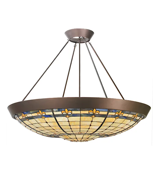 52" Wide Fleur-de-Lite Inverted Pendant