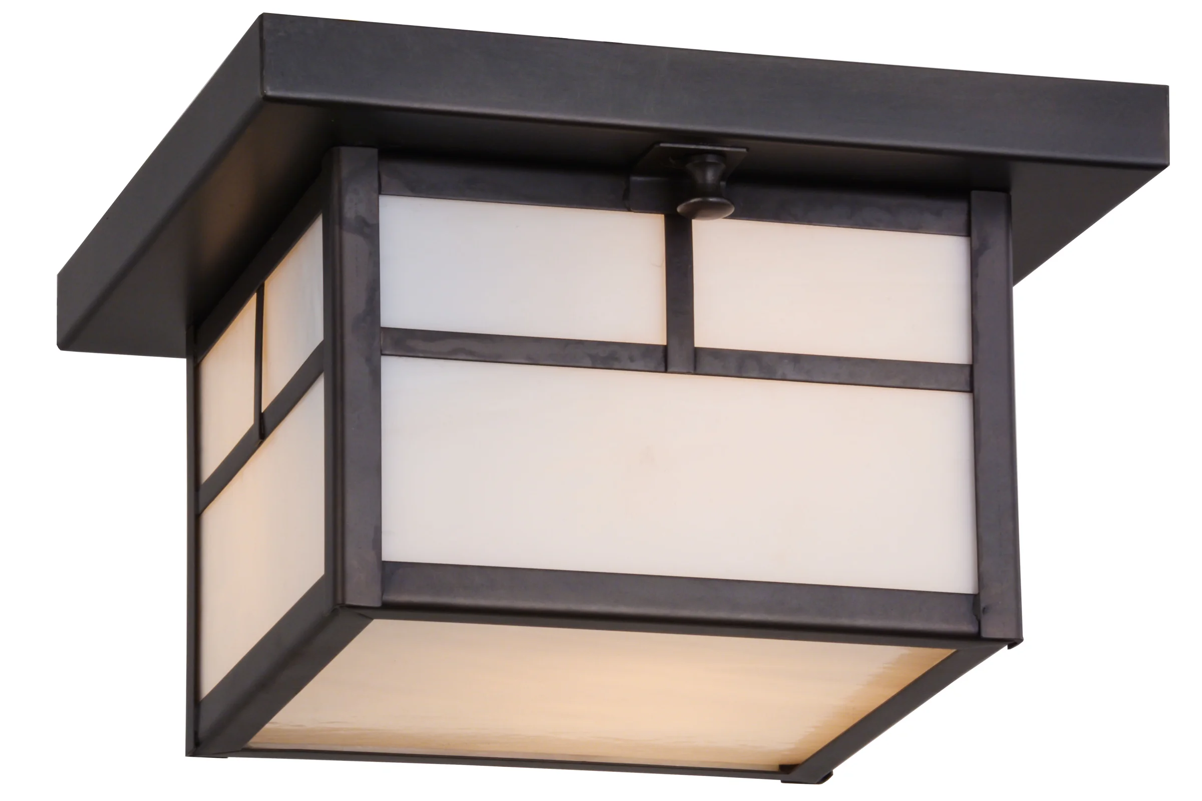 Hyde Park One Light Flushmount in Craftsman Brown