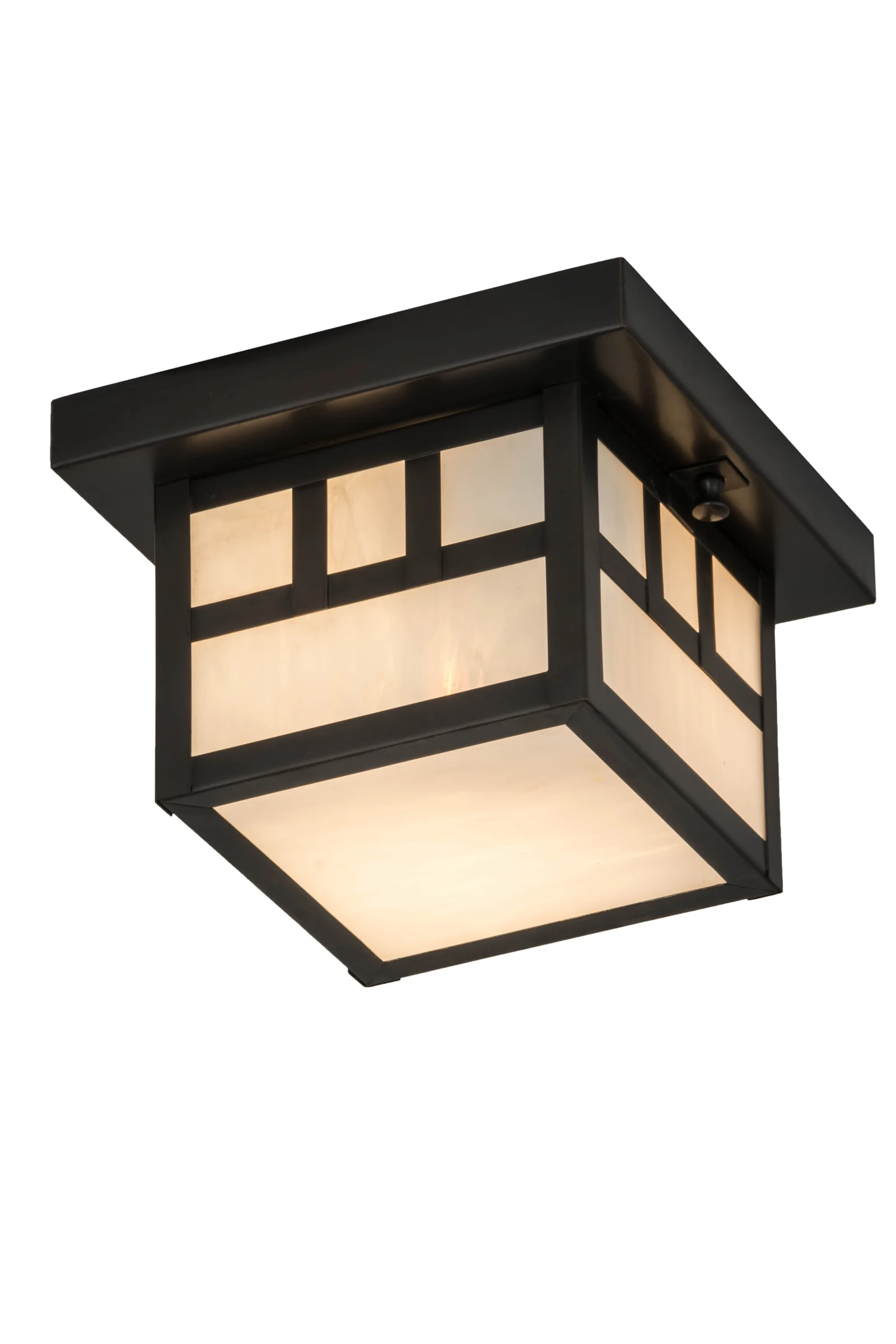Hyde Park One Light Flushmount in Craftsman Brown