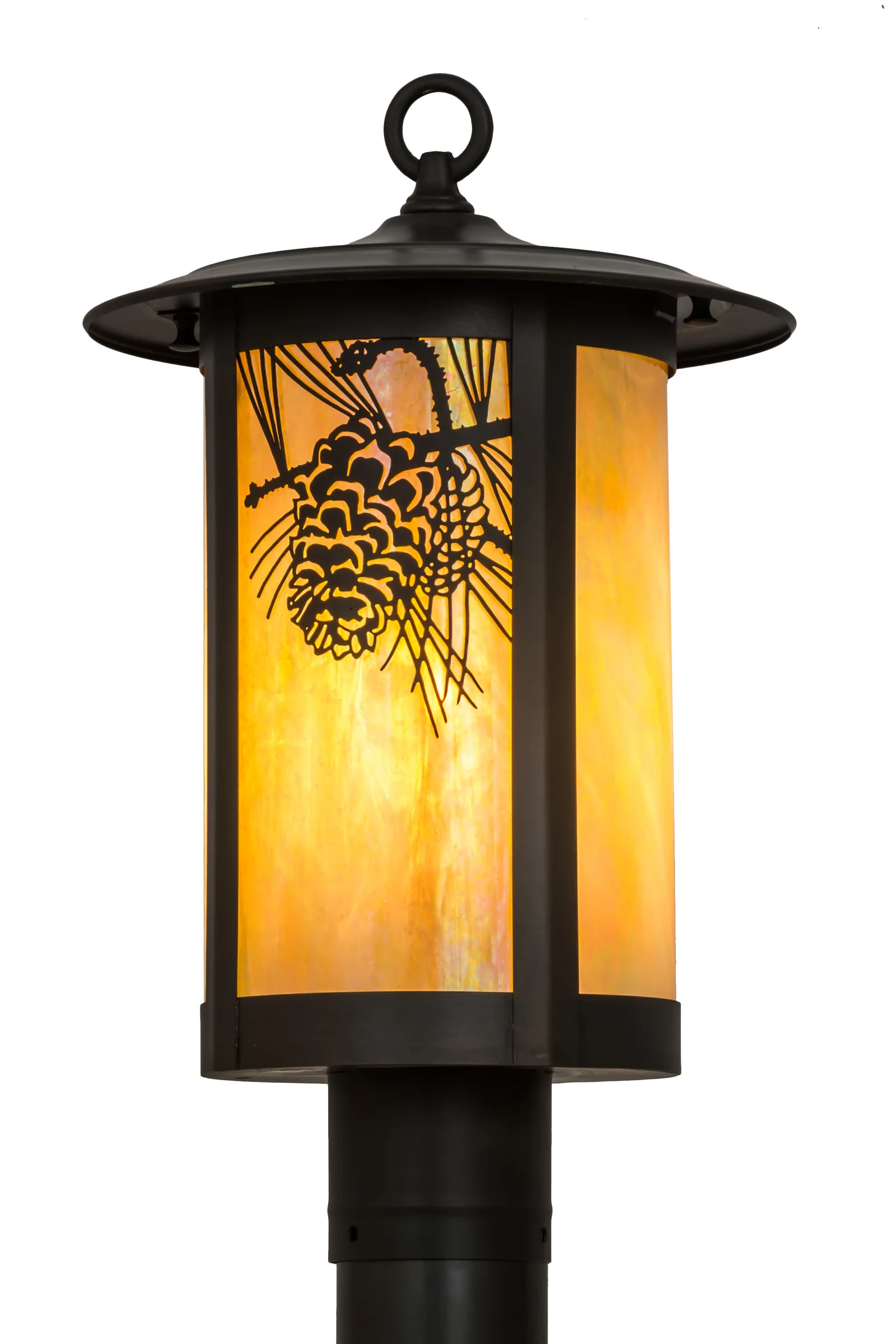 Fulton One Light Post Mount in Craftsman Brown