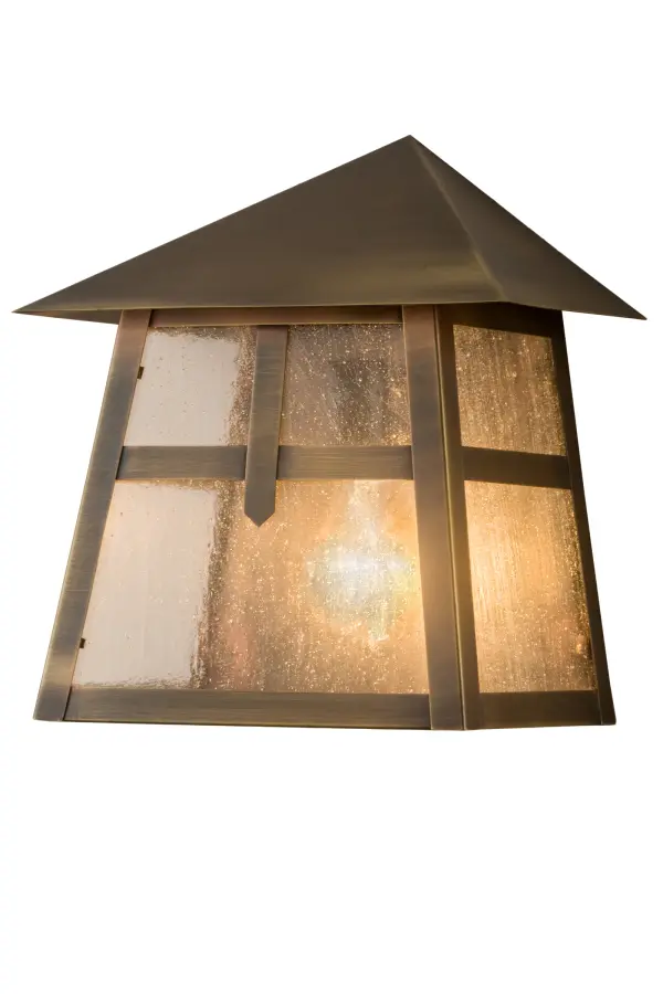 This Brass wall sconce is constructed for indoor and outdoor lighting applications. A stunning Craftsman Signature Stillwater design statement is captured with a dramatic profile featuring a unique Cross Mission design. The fixture can be mounted to interior and exterior walls while providing beautiful ambient lighting in timber homes; modern farmhouses; and other spaces from Traverse City; Michigan; to Lake Tahoe; Nevada; to Lake Geneva; Wisconsin. The Clear Seeded Glass diffuser is enhanced with a frame and hardware featured in an Antique finish. The Stillwater Cross Mission Wall Sconce is included in our American-made; American-designed; handcrafted Craftsman Signature Series and manufactured in Yorkville; New York. UL and cUL listed for dry; damp; and wet locations. Our Build Your Own Craftsman Signature Series features unlimited combinations of styles; functions; sizes; and finishes. Options include lanterns; pier and post mounts; and deck lights crafted of marine-grade materials like brass and copper with timeless living finishes offered to endure harsh climates.