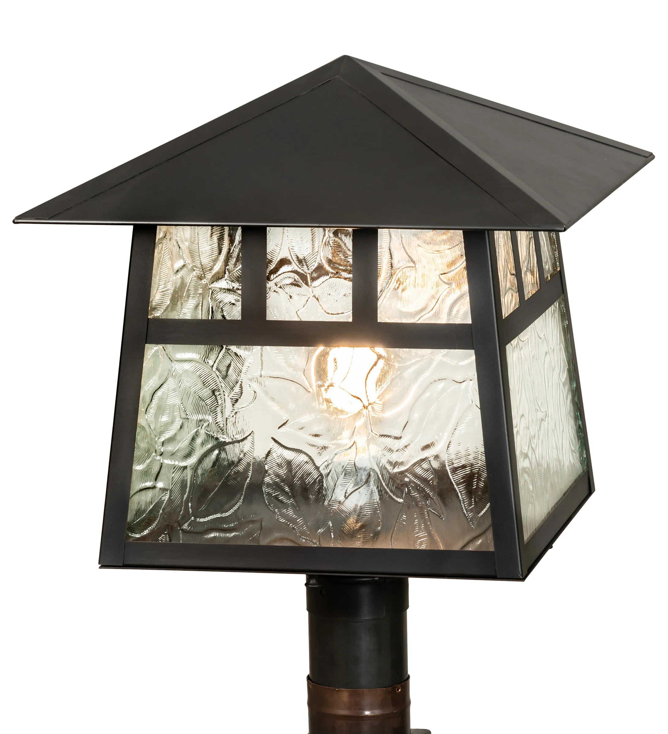 Stillwater One Light Post Mount in Craftsman Brown