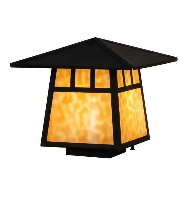 Custom crafted of Solid Brass. A stunning Craftsman Signature design statement is created with a dramatic Mission styled straight line design. Highlighted with Beige art glass shade and a Craftsman Brown finish. This indoor/outdoor deck light is handcrafted by highly skilled artisans in our 180,000 square foot manufacturing facility in Yorkville, NY. Lens colors, metal finishes and sconce sizes can be customized to meet your needs. UL and cUL listed for dry, damp and wet locations. Collection: Stillwater Finish: Craftsman Brown Glass: Beige Art Glass Width: 17.00" Height: 10.00" Length: 12.00" Weight: 7.00 lb Number of Bulbs: 1 Maximum Wattage: 60.00 W Bulb Type: A19 Bulb Base: E26 Material: Brass Country of Origin: USA Safety Listing: Wet Safety Rating: Wet