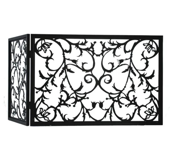 Vine Fireplace Screen in Black