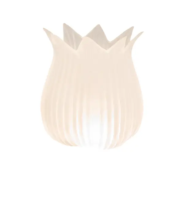 Every Meyda Tiffany item is a unique handcrafted work of art. Natural variations in the wide array of materials that we use to create each Meyda product make every item a masterpiece of its own. Photographs are a general representation of the product. Colors and designs will vary. Collection: Flame Glass: White Frosted Width: 3.50" Height: 4.50" Length: 3.50" Weight: 1.00 lb Country of Origin: USA Safety Rating: Damp