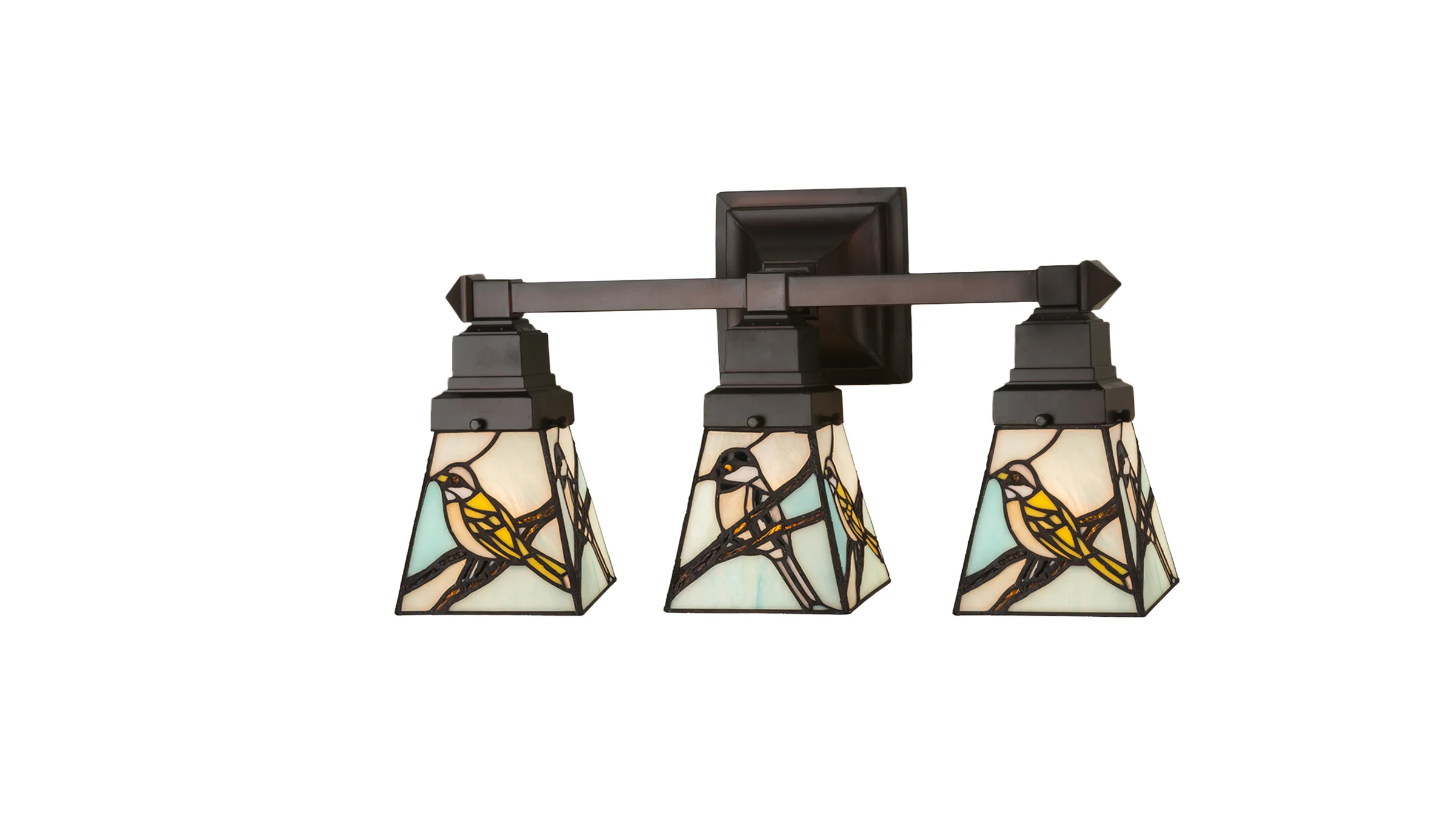 Backyard Friends Three Light Vanity in Mahogany Bronze