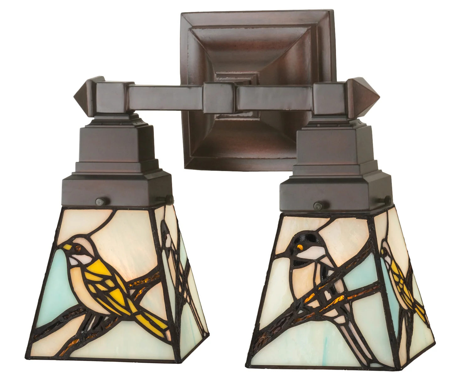 Backyard Friends Two Light Wall Sconce in Mahogany Bronze