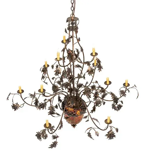 The Meyda Tiffany - Greenbriar Oak by Meyda Lighting - Image 4