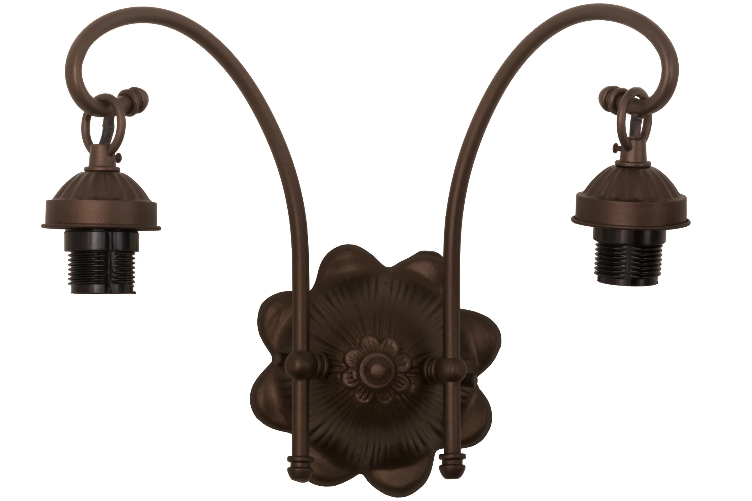 Victorian Two Light Wall Sconce Hardware in Mahogany Bronze