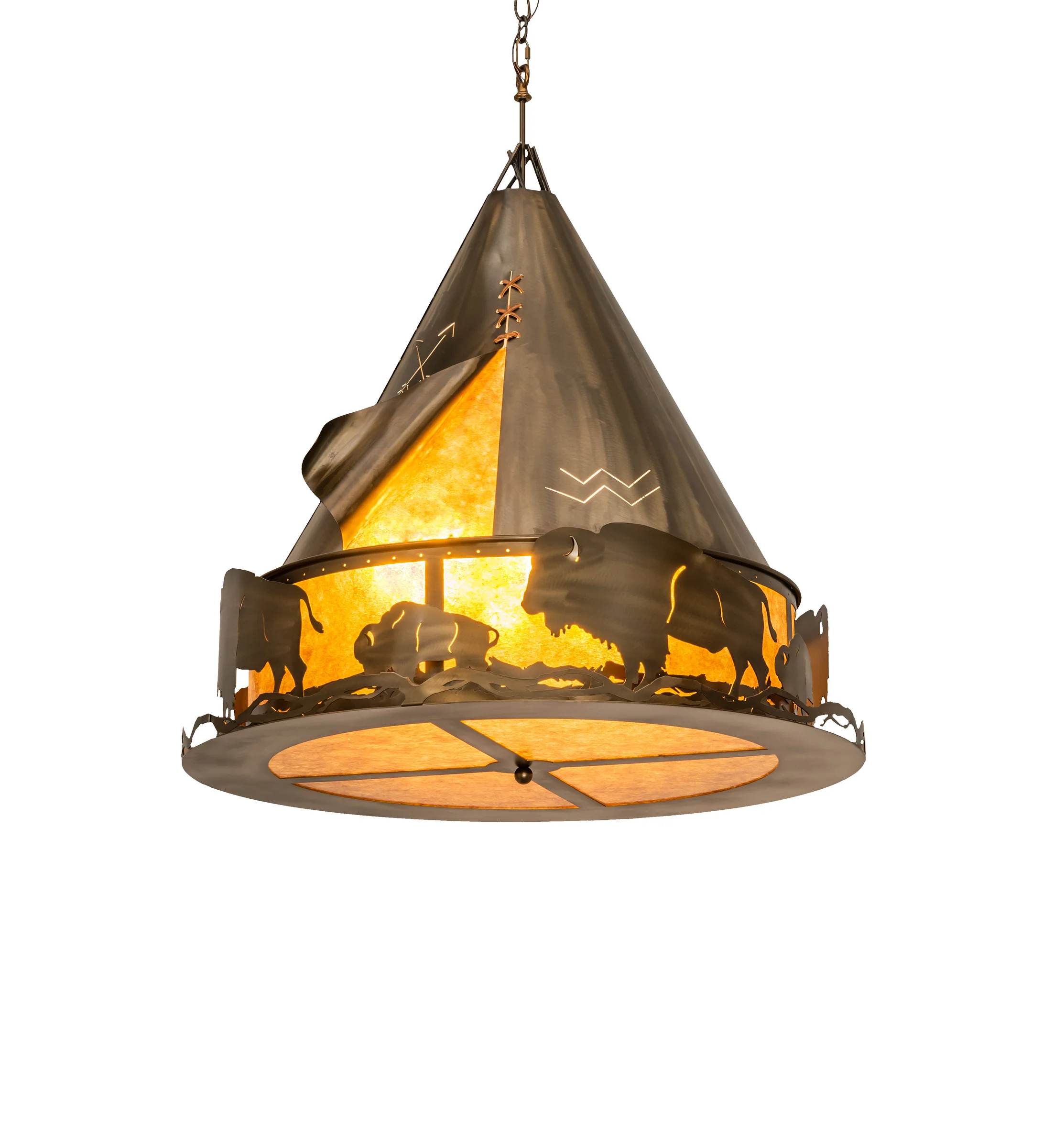 36" Wide Teepee w/ Buffalo Pendant