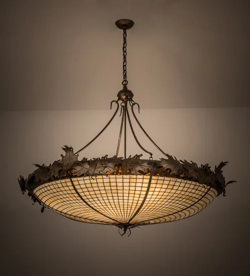 54"W Greenbriar Oak Inverted Pendant