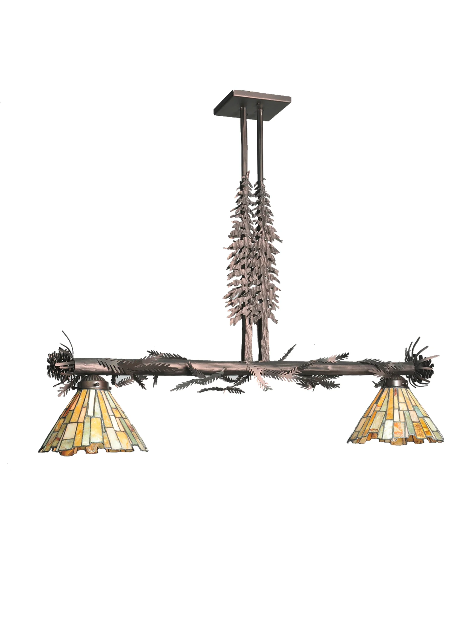 Delta Two Light Island Pendant in Mahogany Bronze