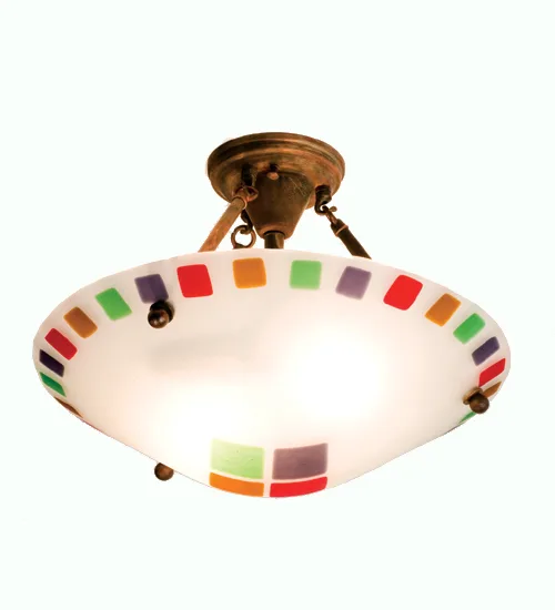 Metro Fusion Two Light Semi-Flushmount in Vintage Copper