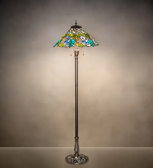 64" High Spiral Grape Floor Lamp