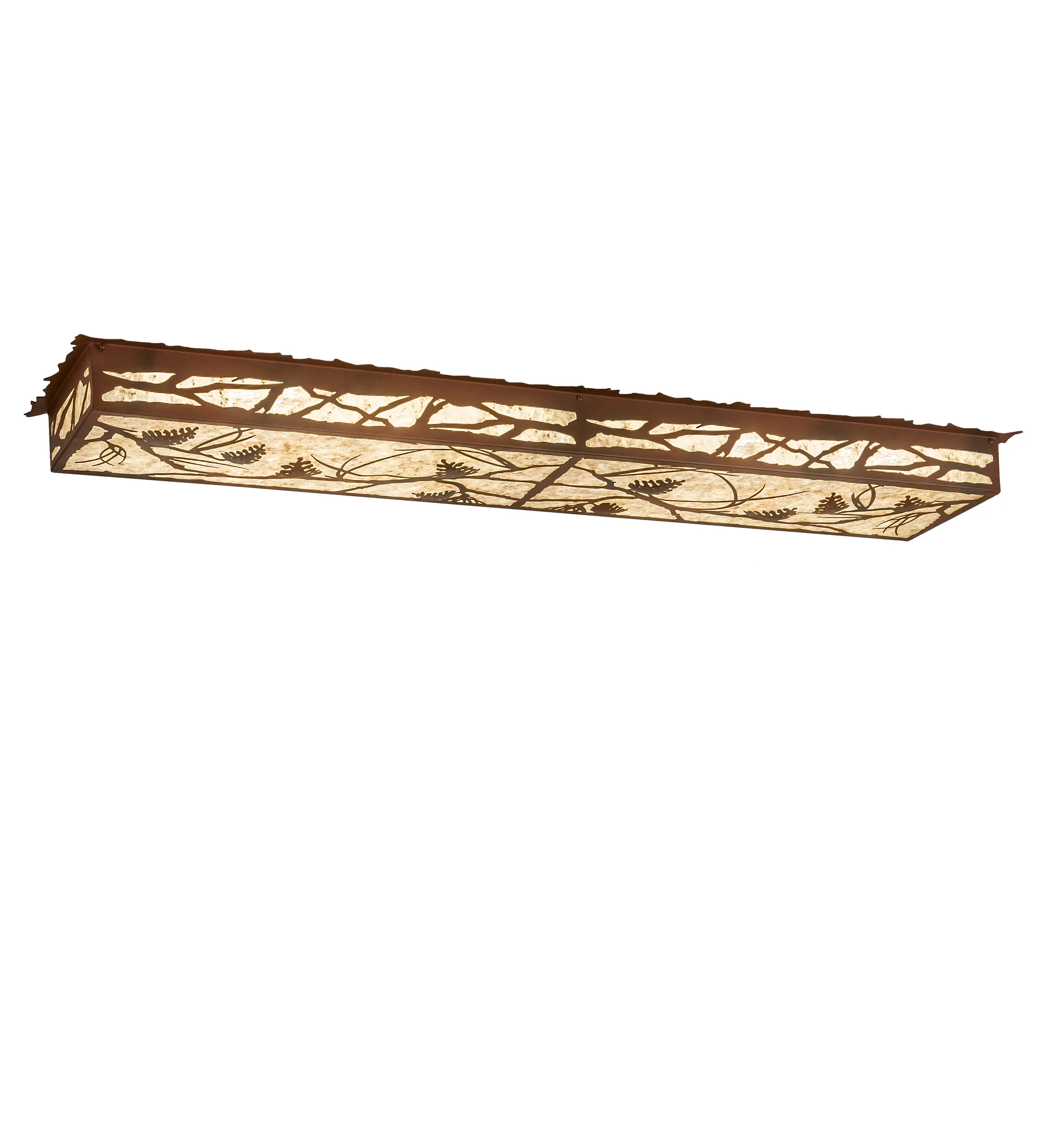 Whispering Pines LED Flushmount in Wrought Iron On Rust