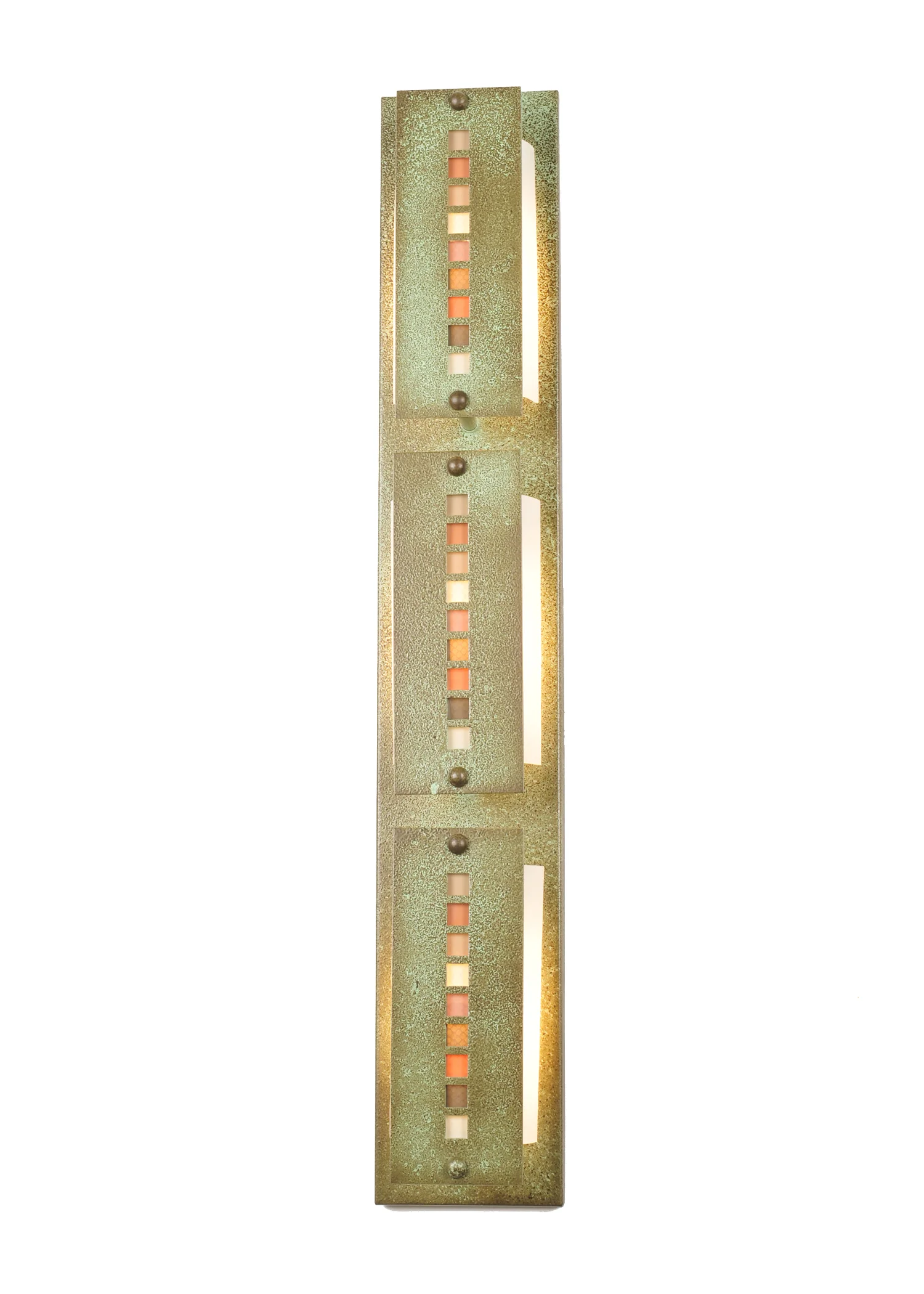 Moss Creek Three Light Vanity in Black Metal,Tarnished Copper