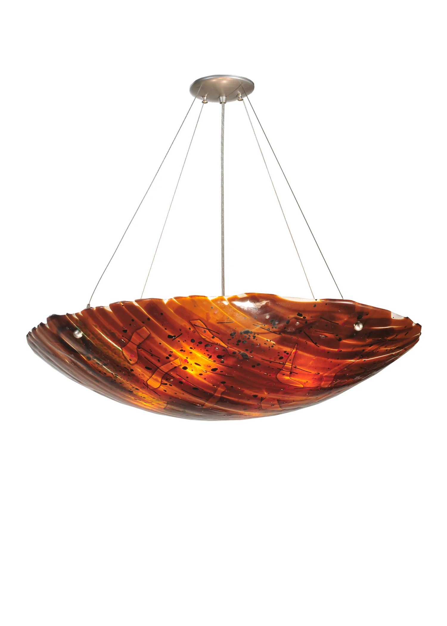 Metro Fusion Four Light Pendant in Brushed Nickel