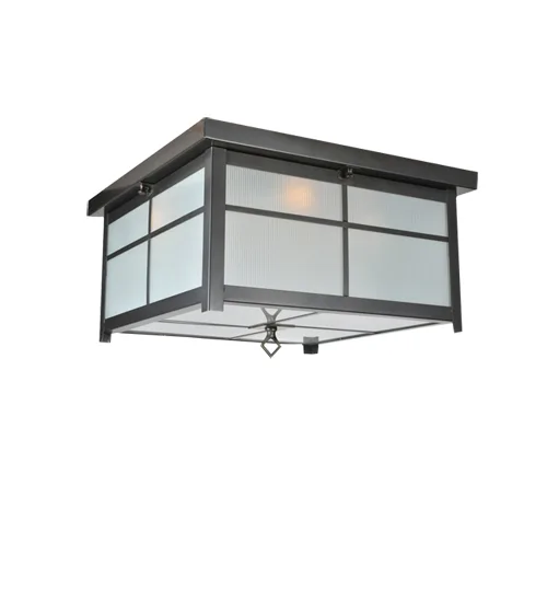 Mission Four Light Flushmount in Craftsman Brown