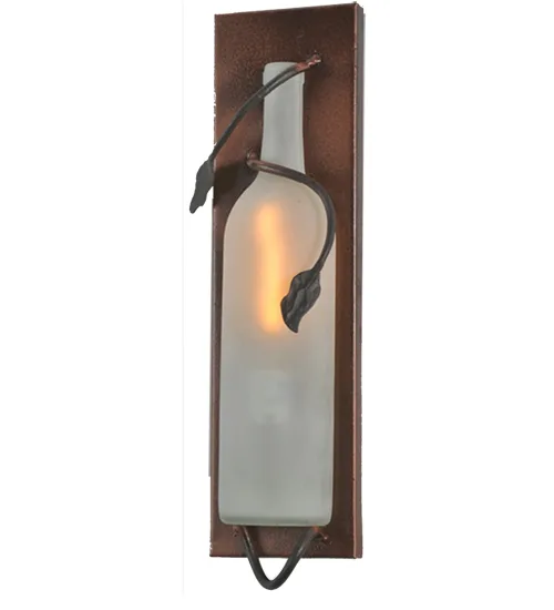 Tuscan Vineyard One Light Wall Sconce in Copper Metallic/Black Cherry