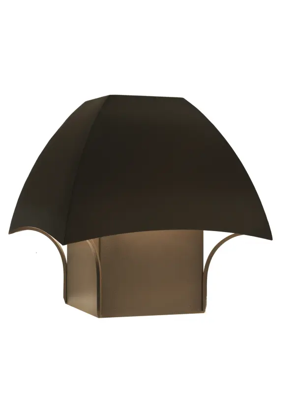 Dark sky compliant Post Mount shade in Arts & Crafts style finished in Timeless Bronze. 8 square fitter for customer provided post and illumination. No sockets or electrical is included as shown. Customizable in any size; finish; shape or electrical configurations inc- luding low voltage; line voltage; incandescent; LED or florescent. Please call for details. "