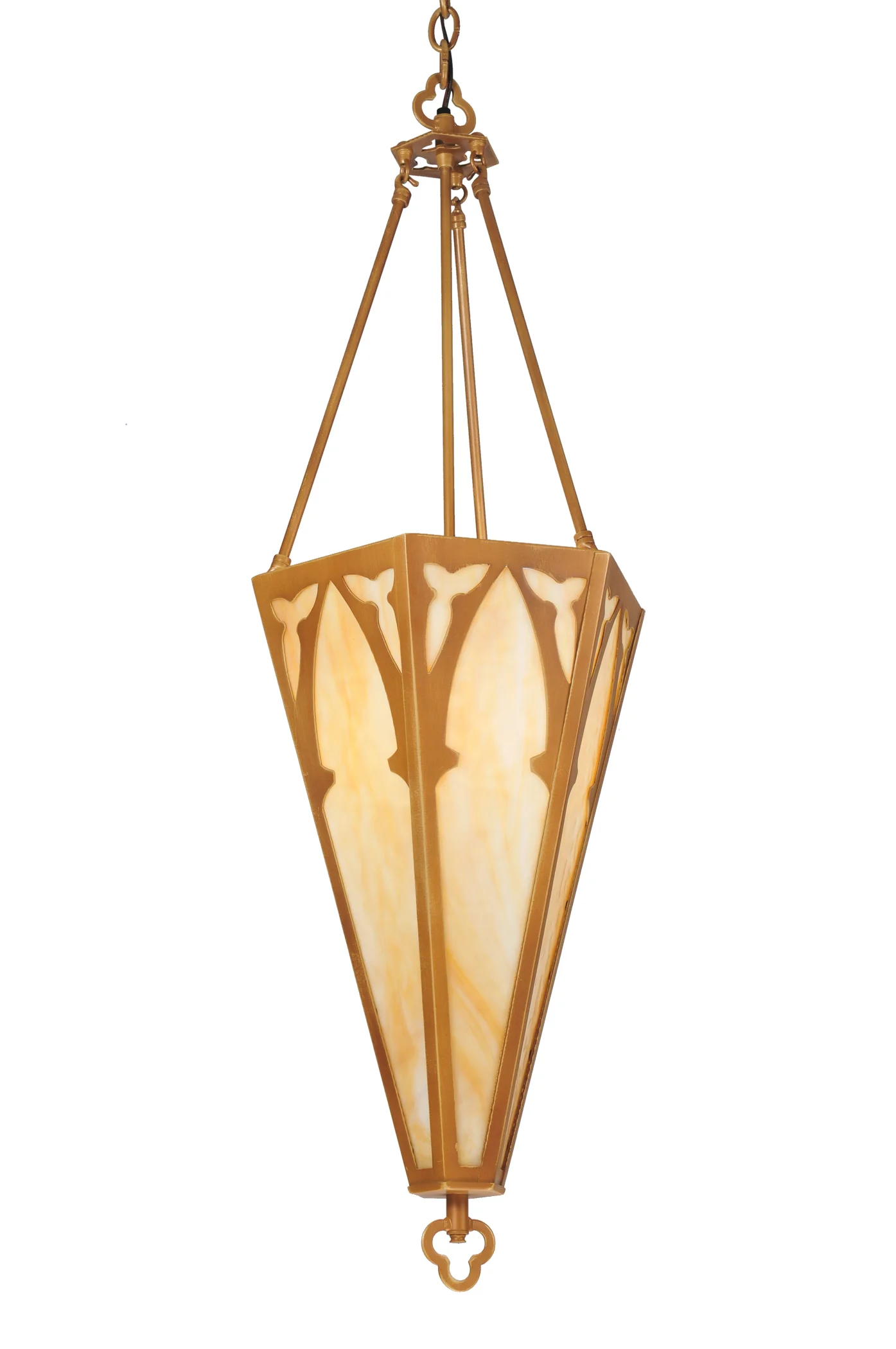 Church One Light Inverted Pendant in Sahara Gold