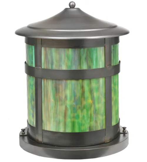 Fulton Two Light Pier Mount in Craftsman Brown