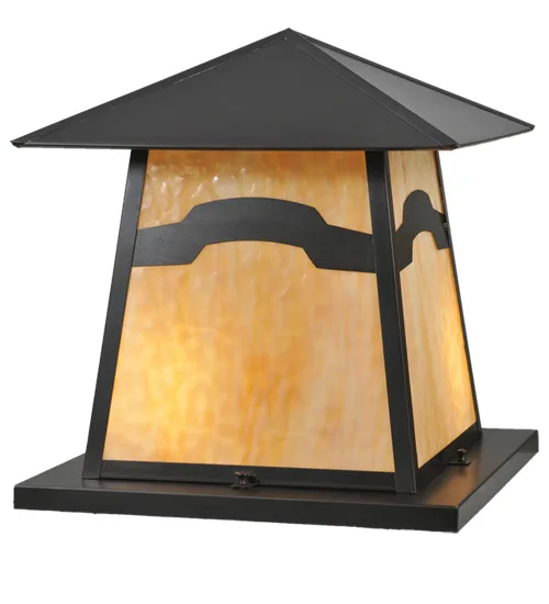 Stillwater Two Light Pier Mount in Craftsman Brown
