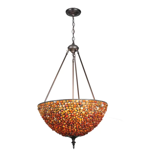 21" Wide Agata Red Inverted Pendant