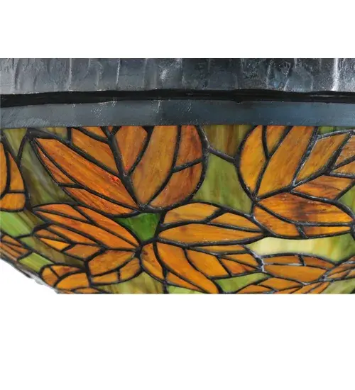 30"W Tiffany Autumn Leaf Inverted Pendant - Image 5