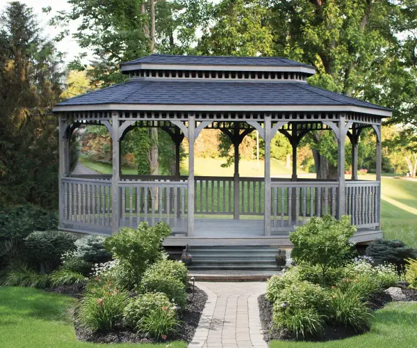 Wood Oblong Gazebo - Image 3