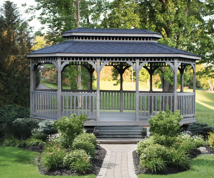 Wood Oblong Gazebo - Image 3