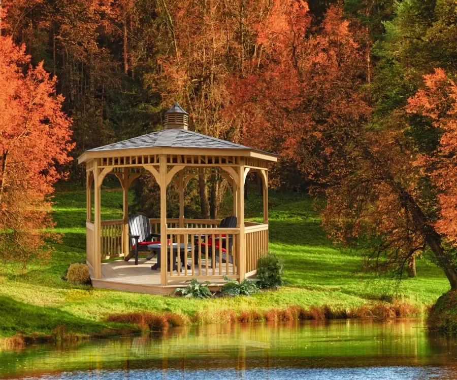 Wood Octagon Gazebo - Image 1