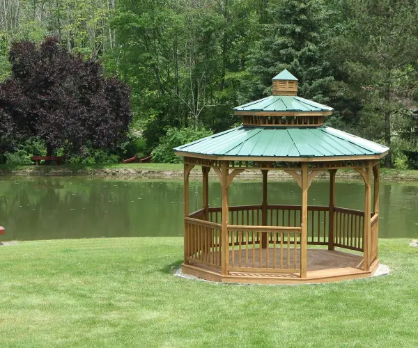 Wood Octagon Gazebo - Image 3