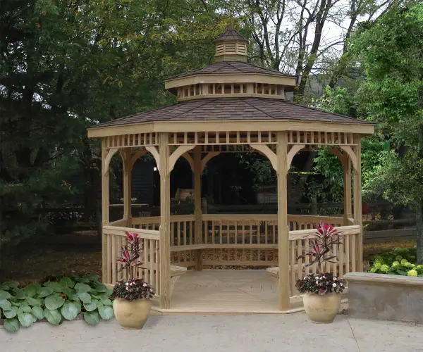 Wood Octagon Gazebo - Image 5
